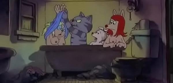  Fritz the Cat (1972) Bathtub Orgy (Part 1)